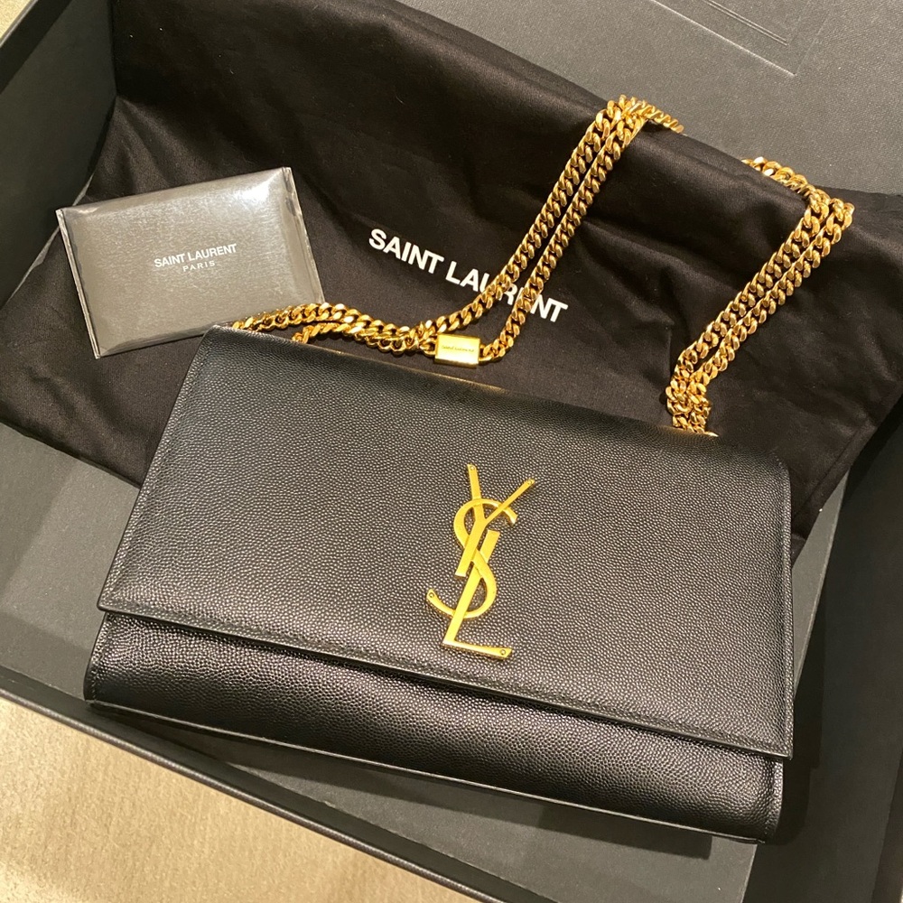 ❌SOLD❌
Saint Laurent
Kate Medium YSL Crossbody Bag in Grained Leather